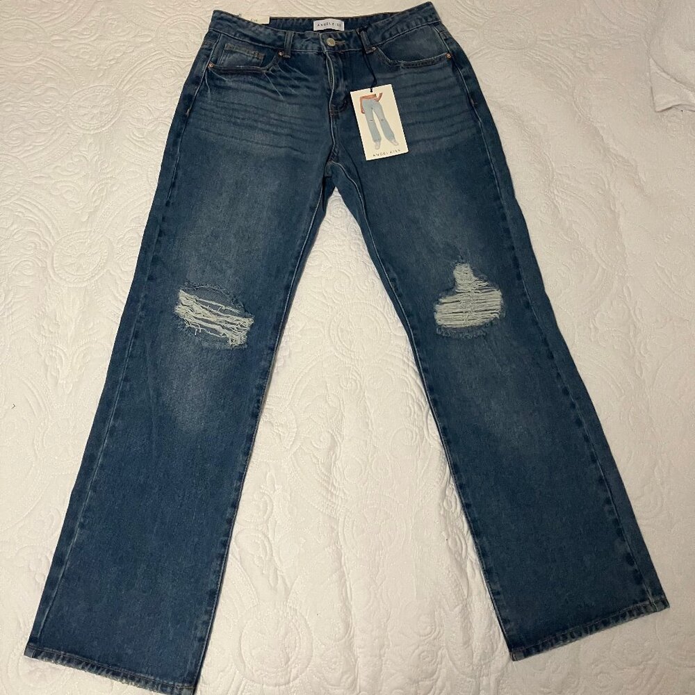Angel Kiss Women's jeans sz 9/29 distressed with‎ tags